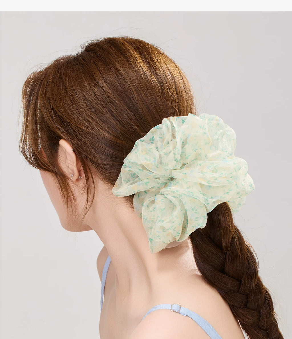 DODOGOGO Flower Yarn Ring Large Intestine Hair Band French Hair Rope