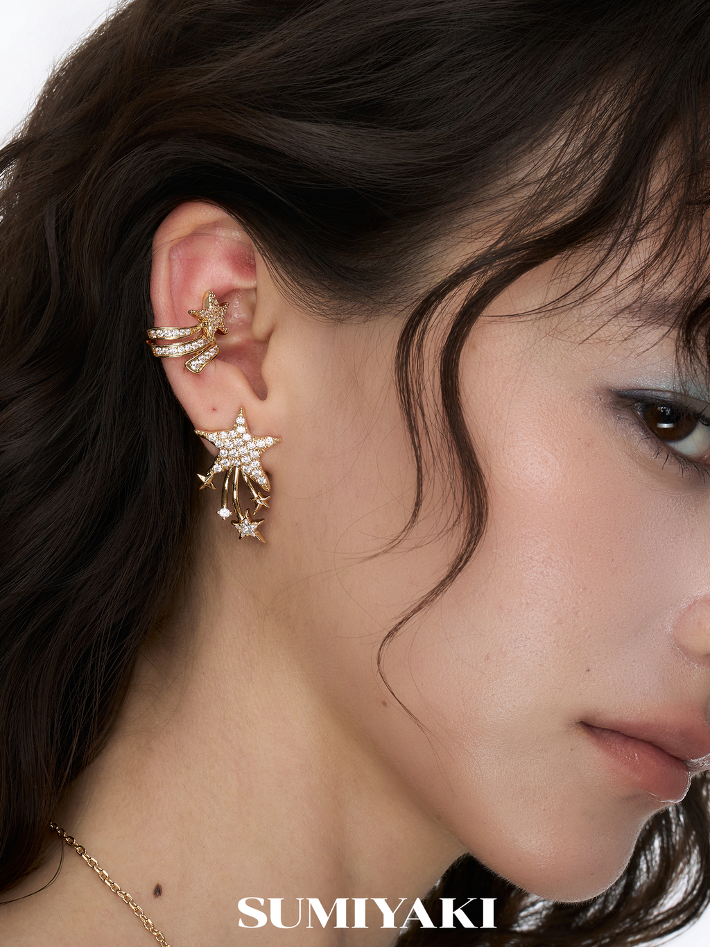 SUMIYAKI Premium Sense Flash Full Diamond Earrings