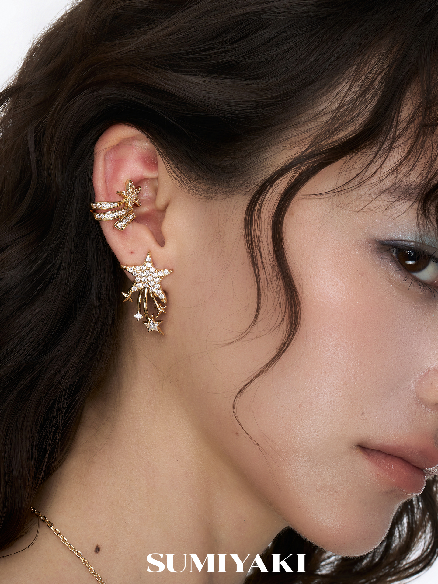 SUMIYAKI Premium Sense Flash Full Diamond Earrings
