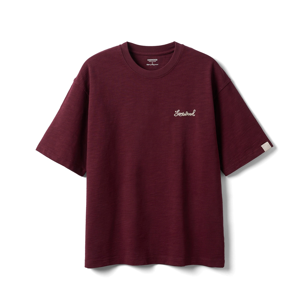 SIMWOOD Embroidery Casual Versatile Tee
