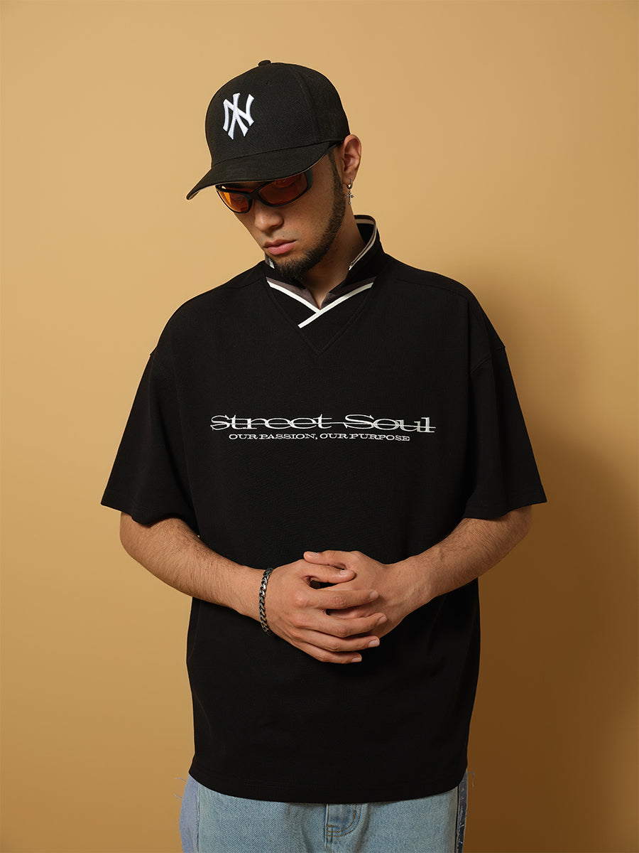 ComicTree C.t soul polo collar short Sleeve Tee