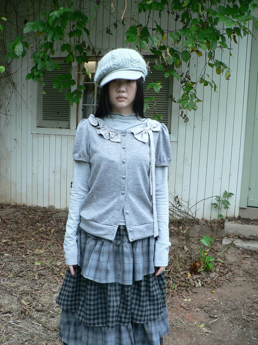 Ang: Project Three-dimensional Bow Knitted Cardigan