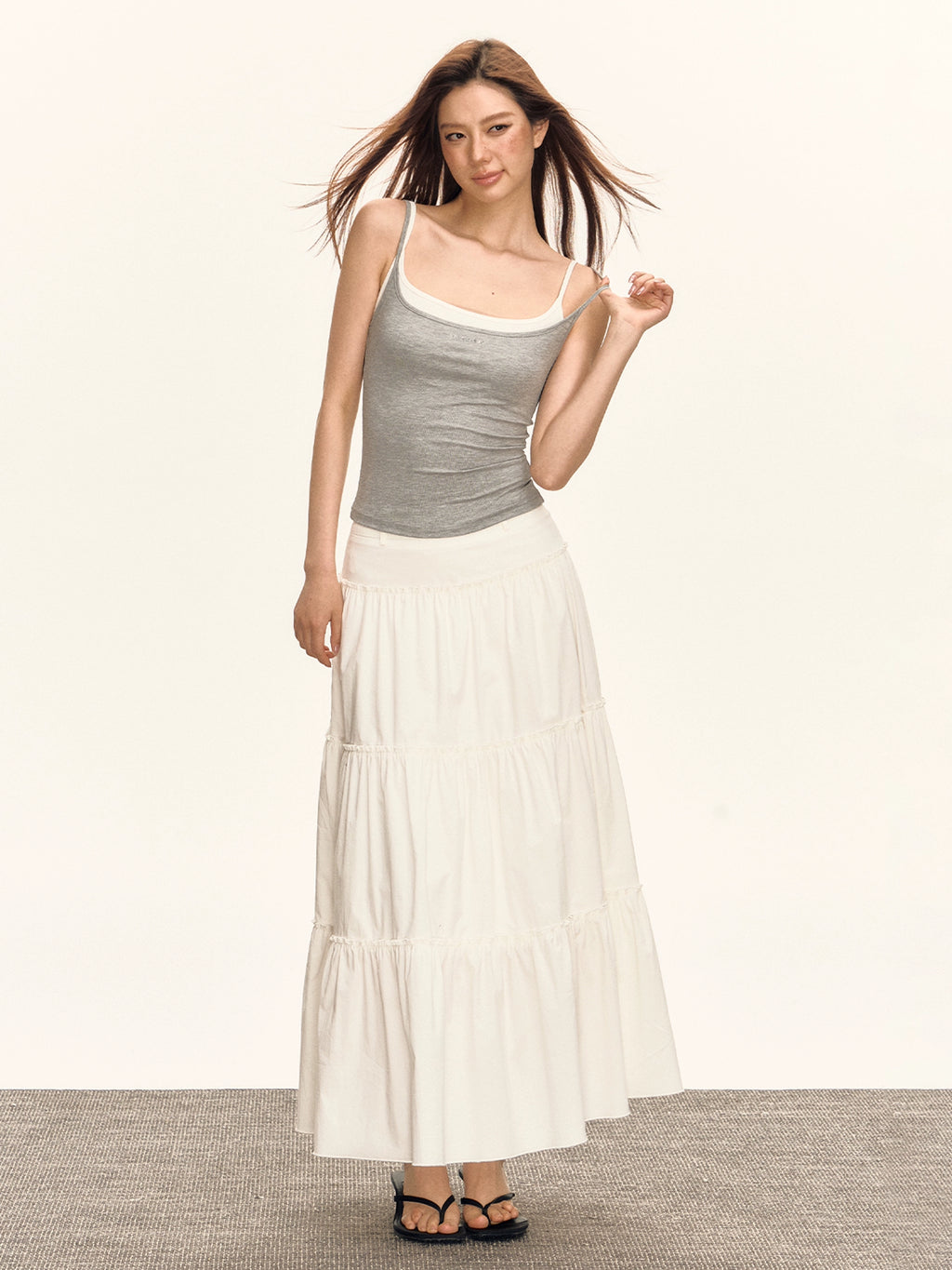 Ariseism Vintage Casual Pleated Skirt