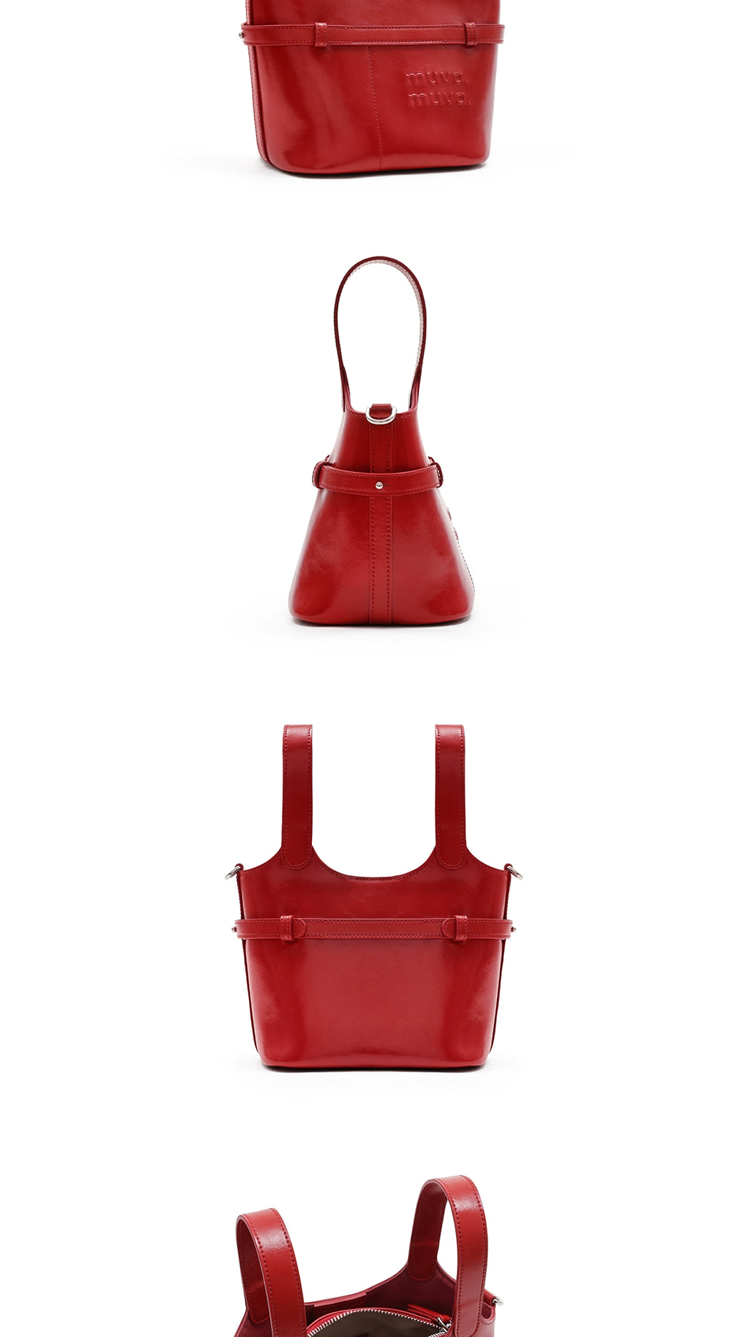 MUVA Leather Commuter Premium Sense Lazy Bucket Bag