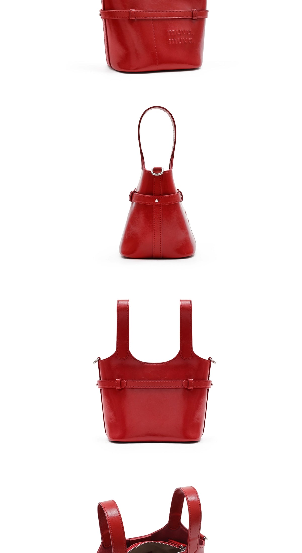 MUVA Leather Commuter Premium Sense Lazy Bucket Bag