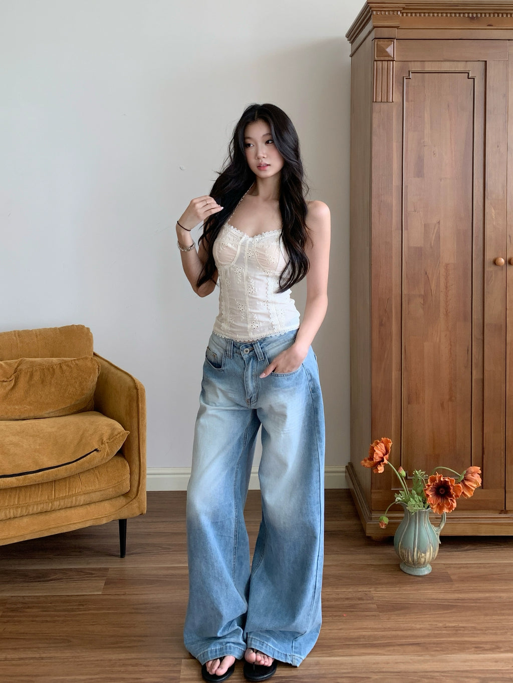 WITHMIN Waist Pure Desire Backless Sexy Vest