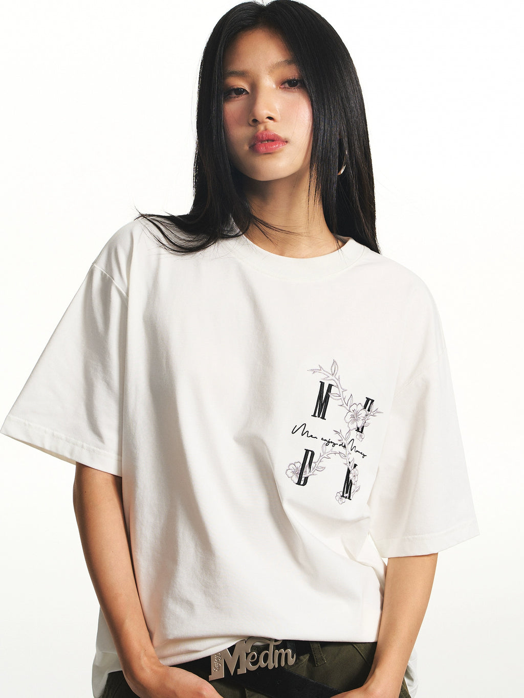 MEDM Flower Cool Sunscreen Loose Tee