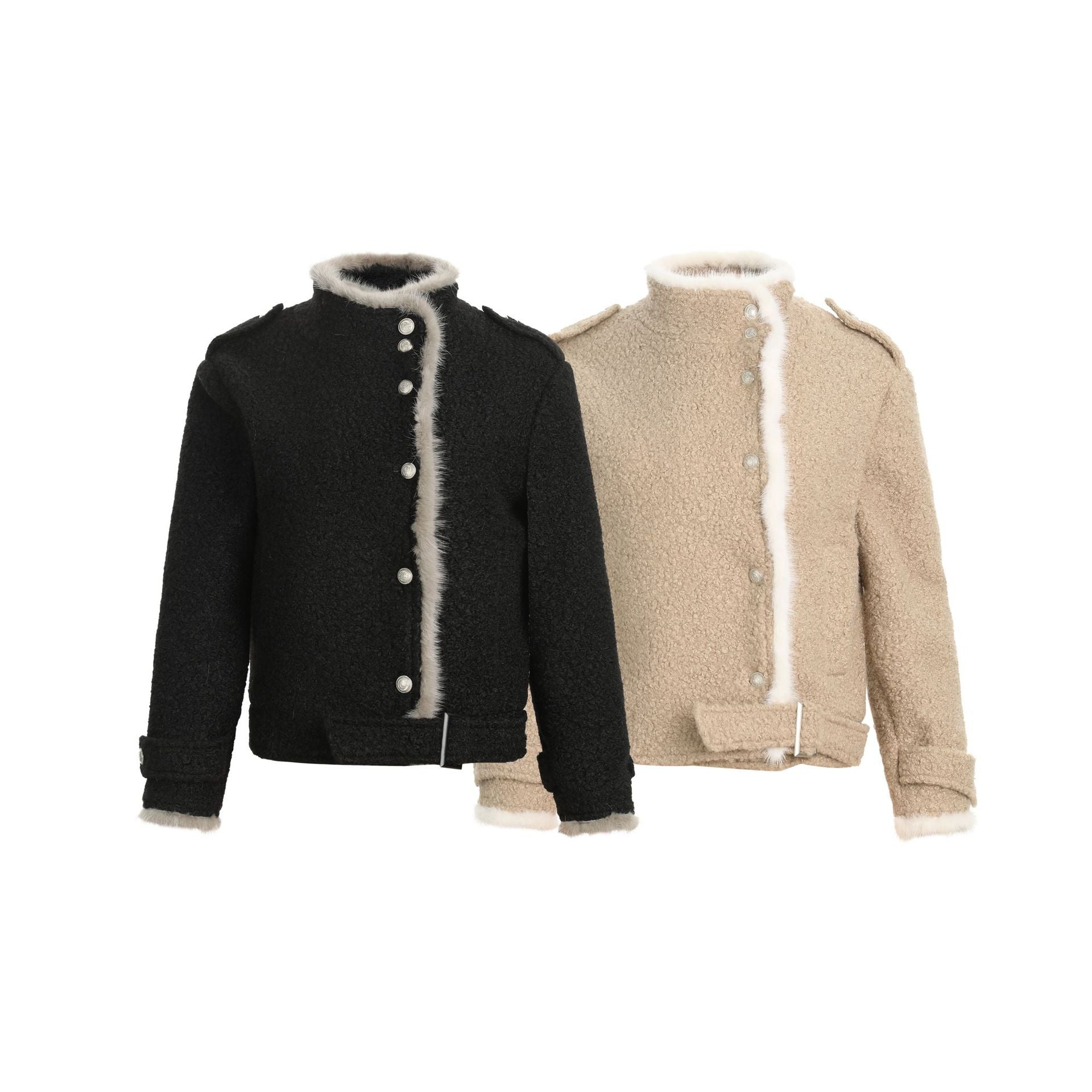 CHANYOOU Retro Stand-up Collar Short Jacket