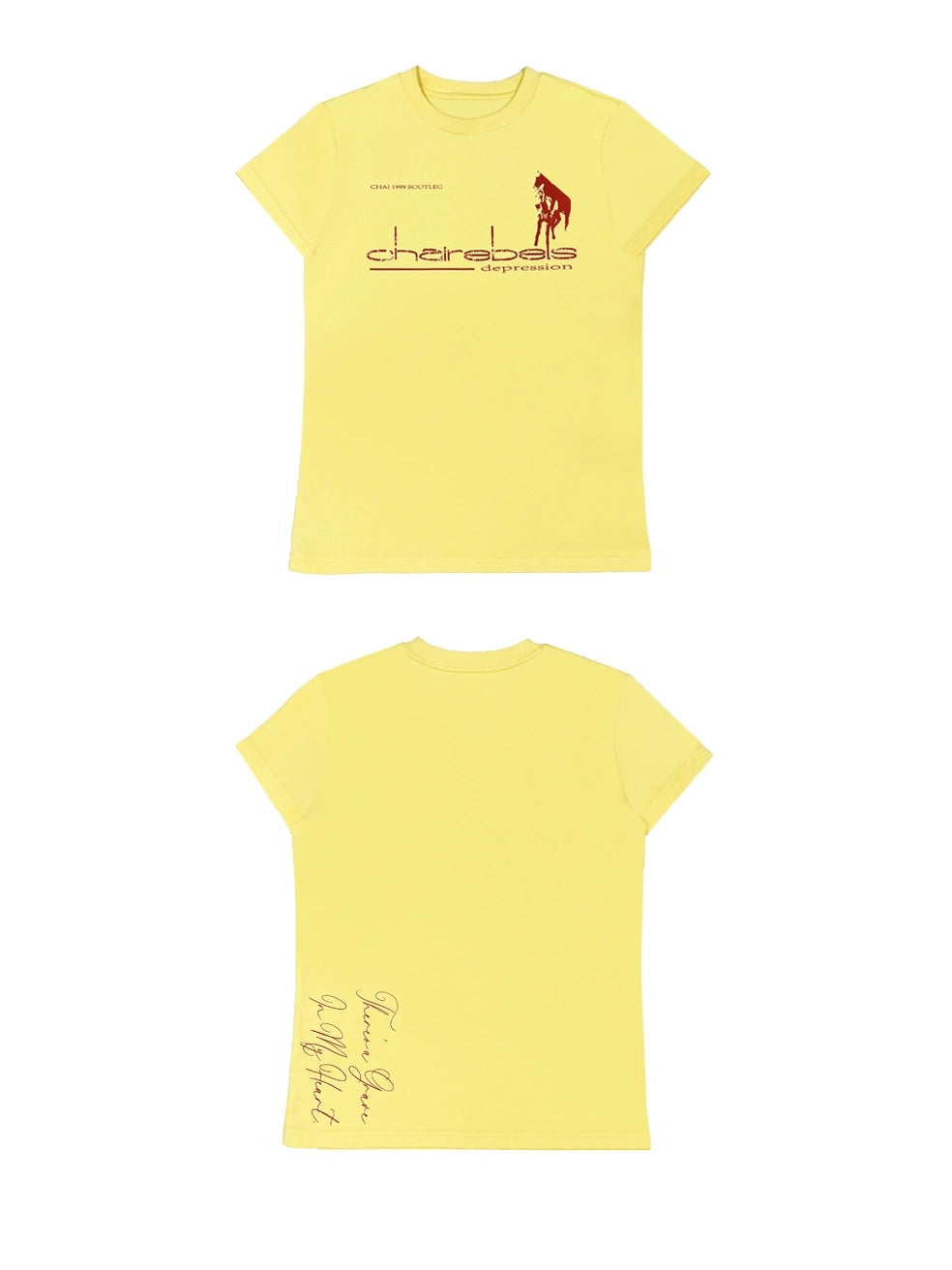 CHAI Horse Mark Printing Bright Slim Tee