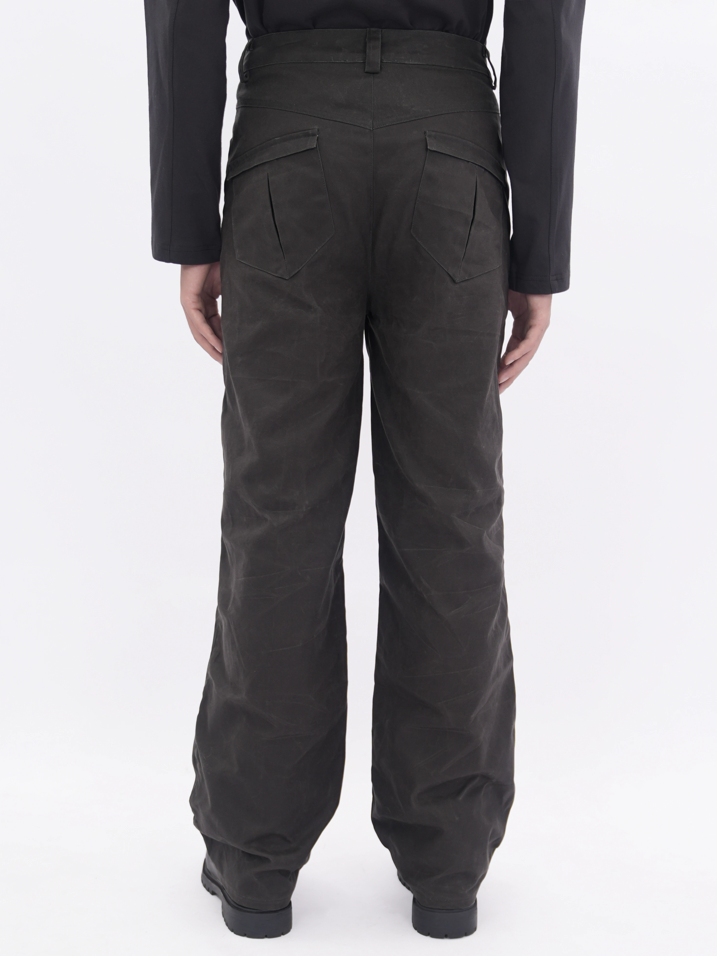 ETHEREAL PRODUCTION Straight and Wide Canvas Casual Overalls