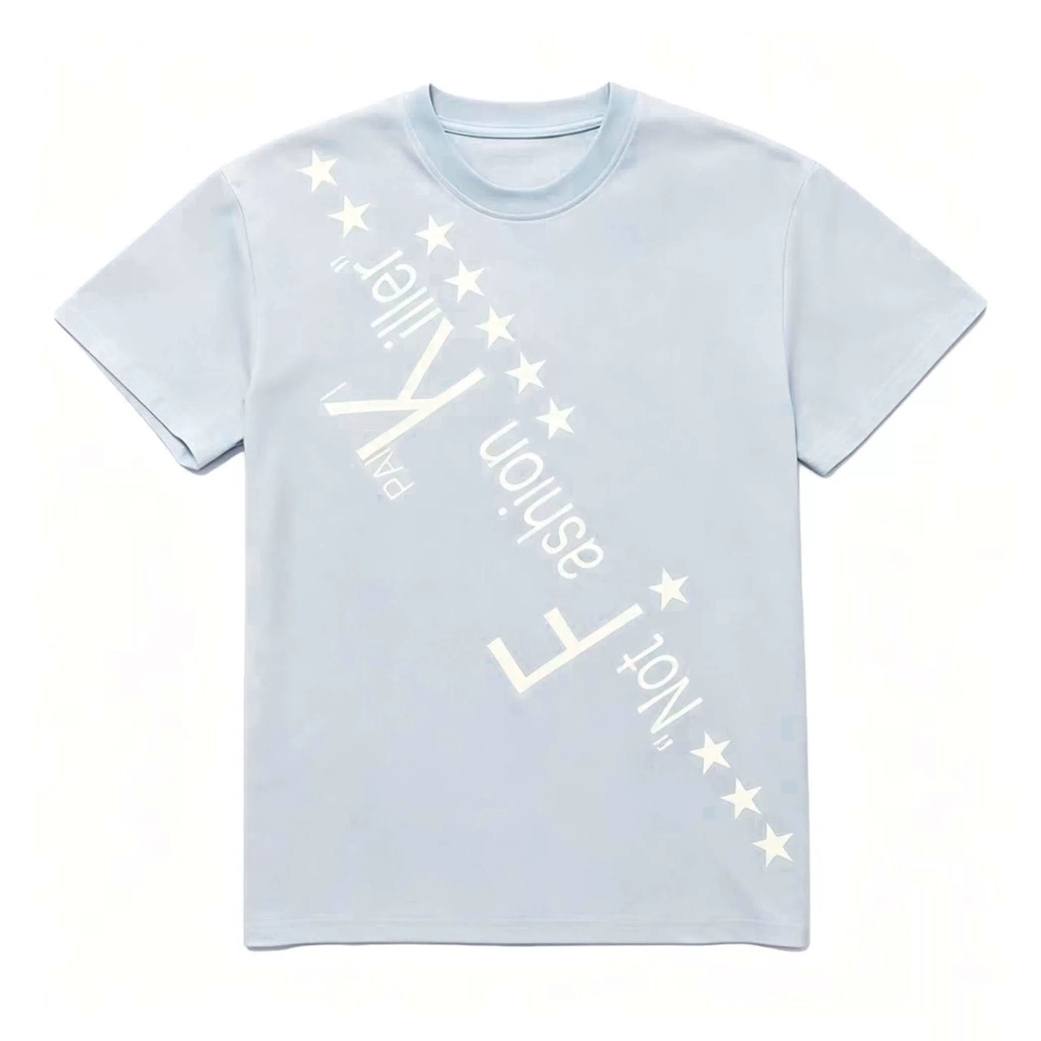 PAIKI English Tagline Front Shoulder Casual Tee
