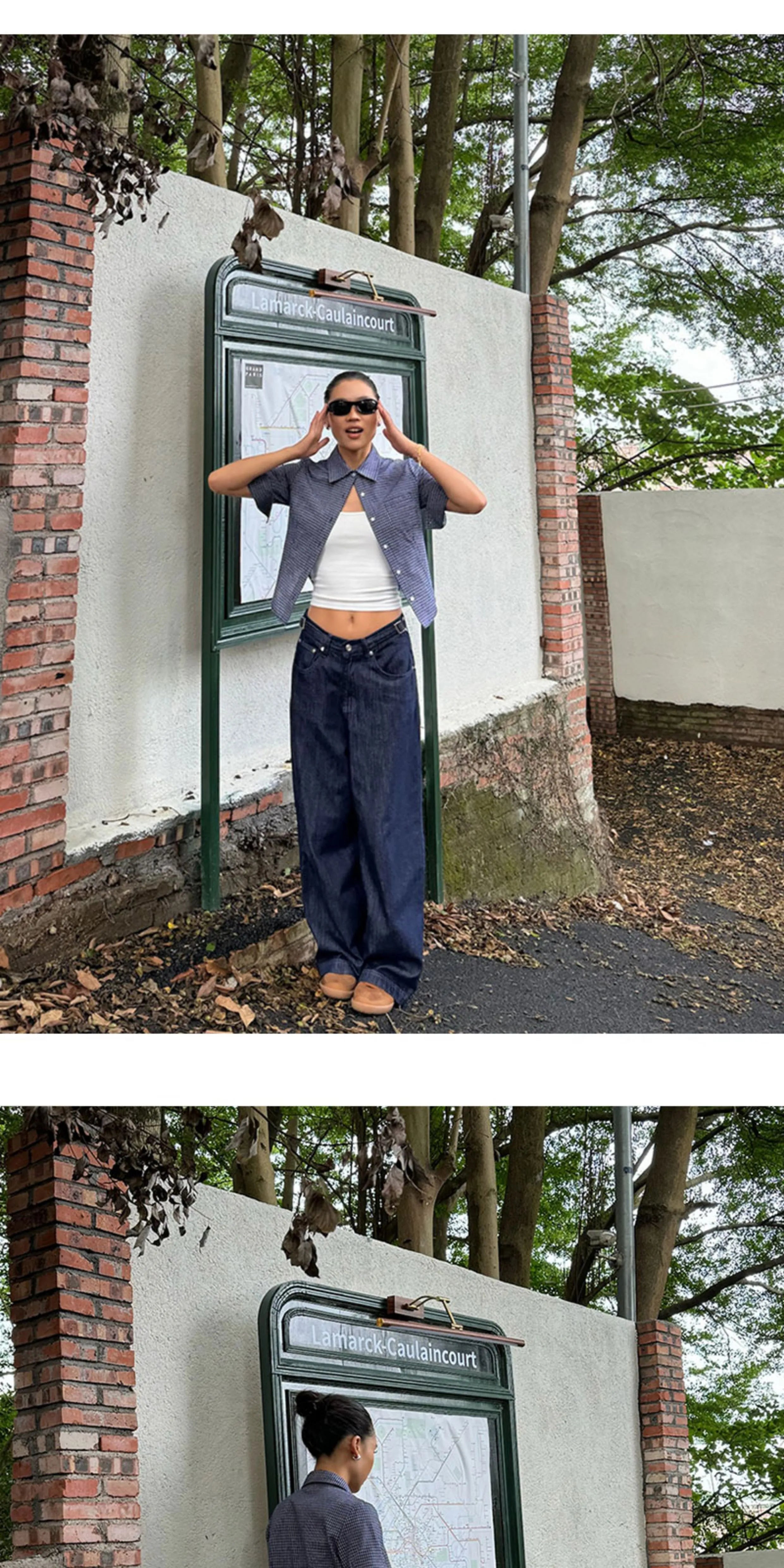 Audwyn Vintage Casual Lapel Plaid Shirt