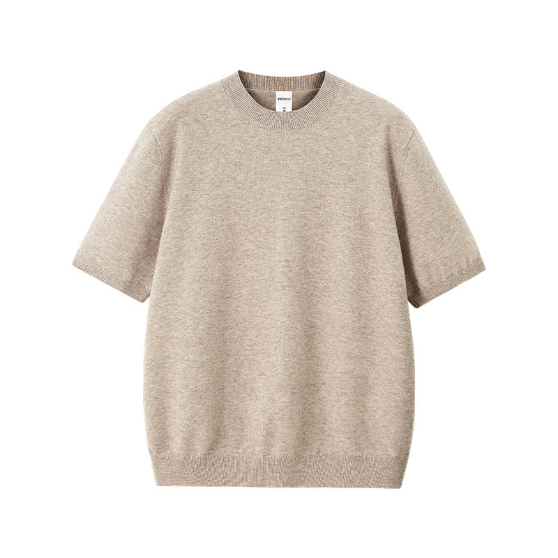 (Clearance) Inflation Loose Warm Knitted Round Neck Tee