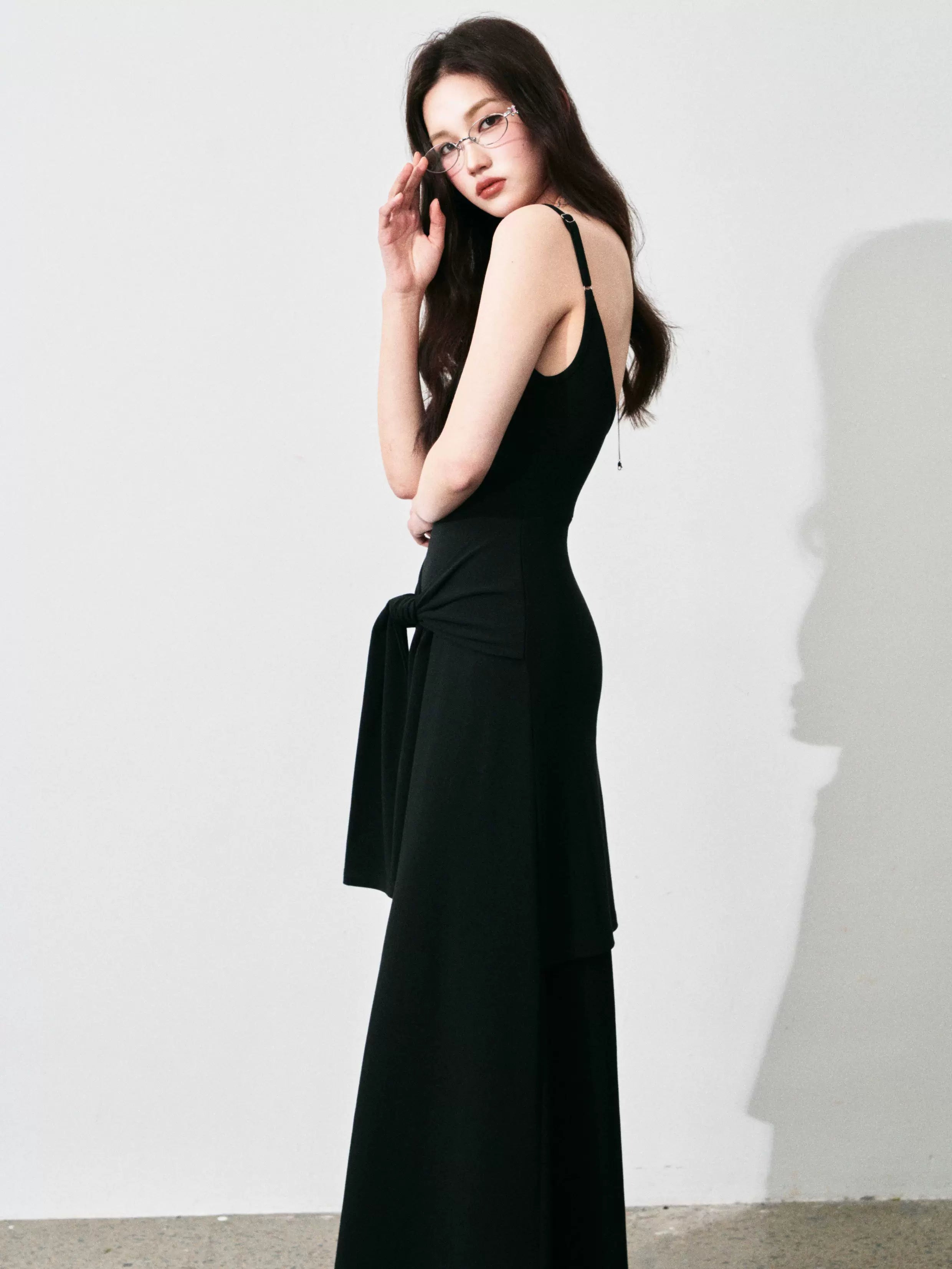 LULUSWINGS Fake Two-piece Sleeve Waist Suspender Dress