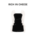 RICH IN CHEESE Pull-pleated Mesh Waist Dress