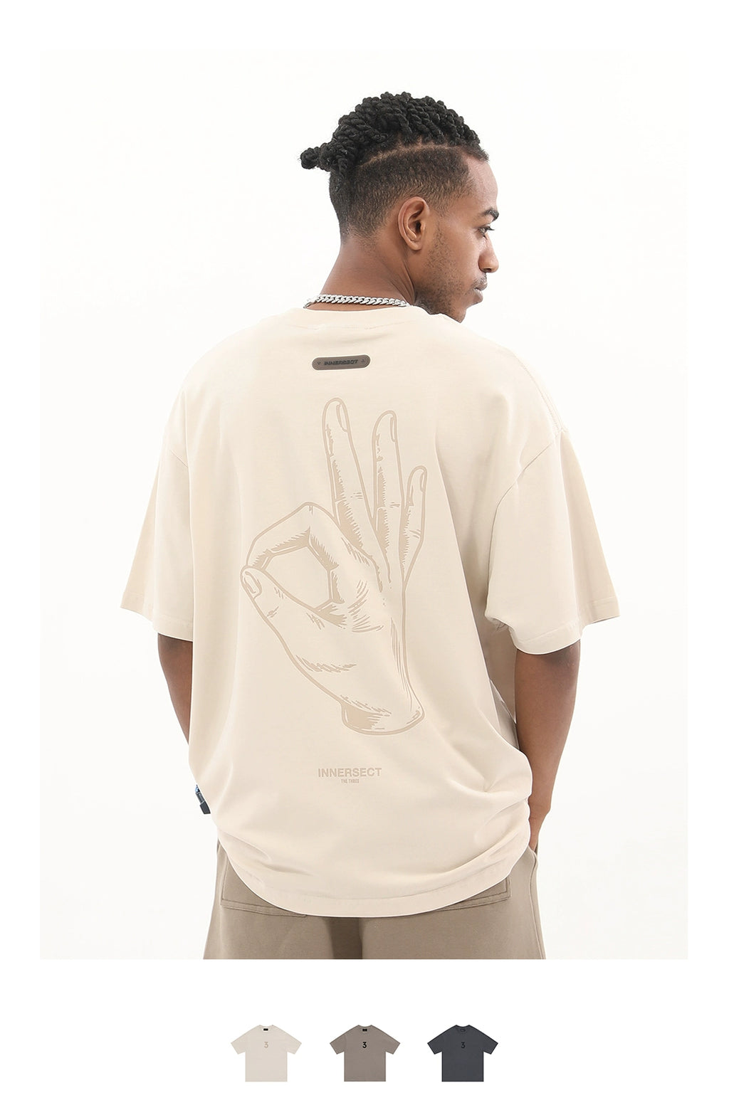 INNERSECT Simple Trendy Brand Loose Casual Tee