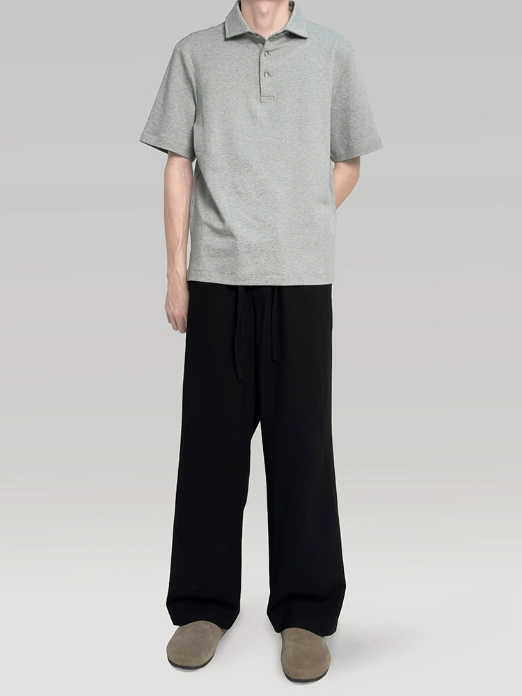 PLUS NO LOGO Casual Button Polo Shirt