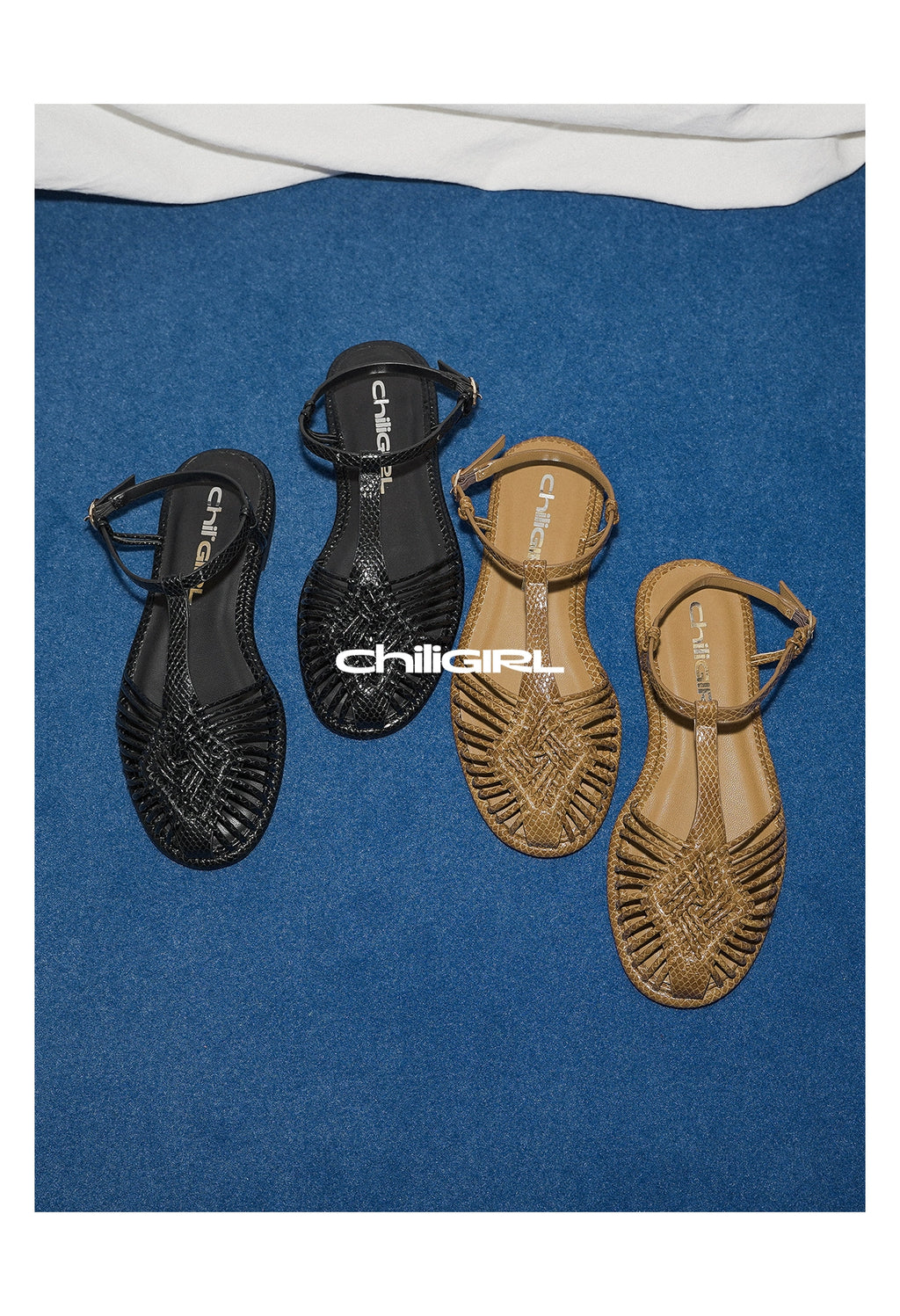 CHILIGIRL Retro Woven Bag Head Cool Single Shoes