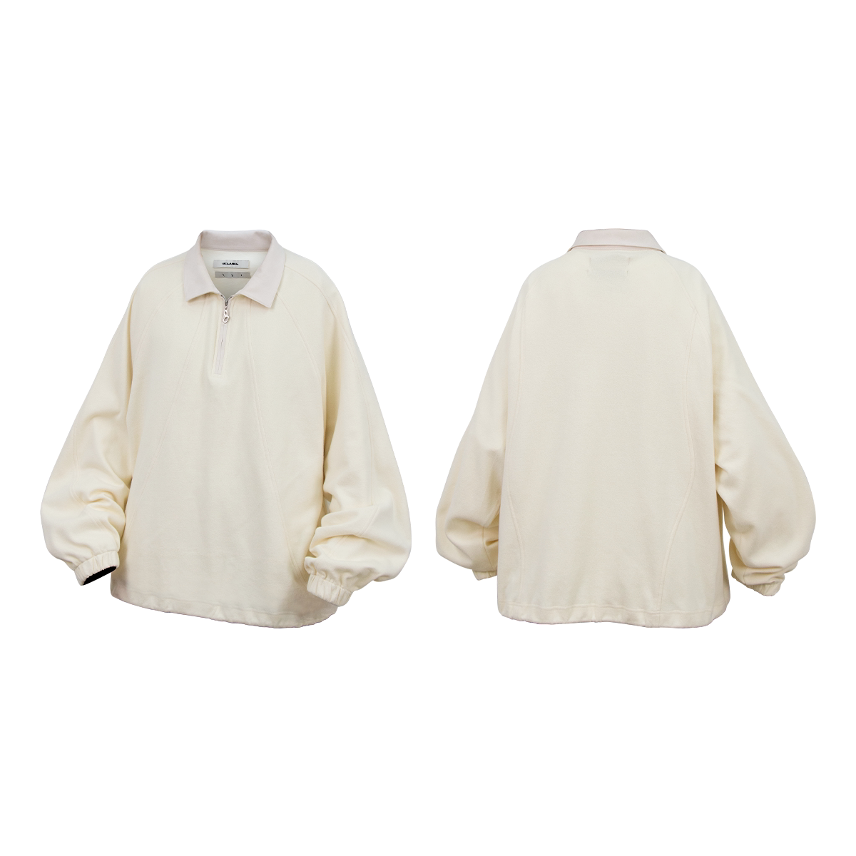 RELABEL Half Zipper Loose Lapel Long Sleeve