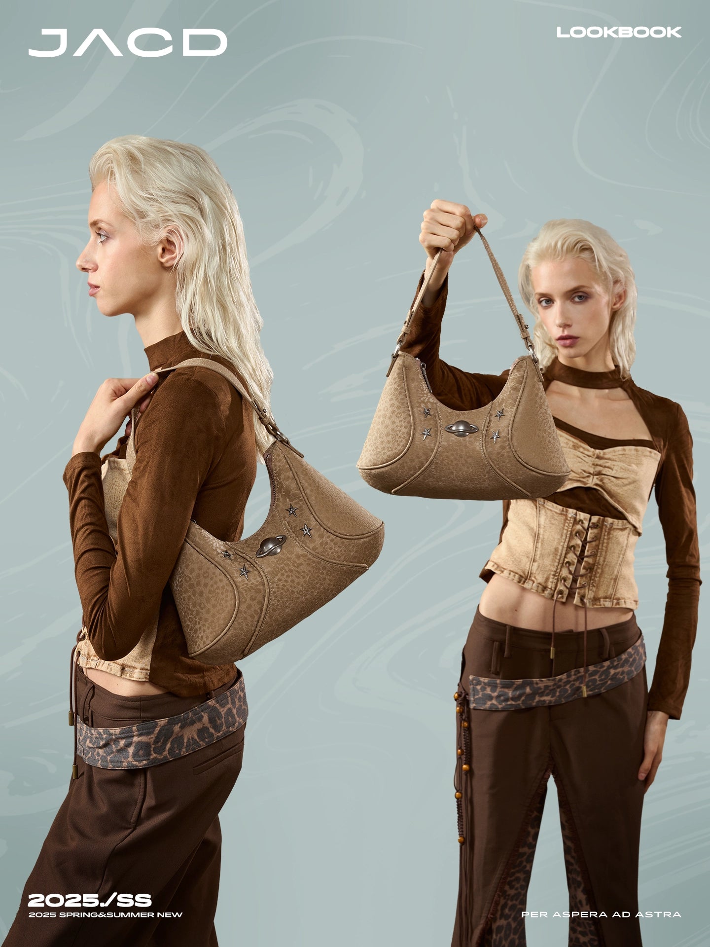 JACD Leopard Print Retro Shoulder Messenger Bag