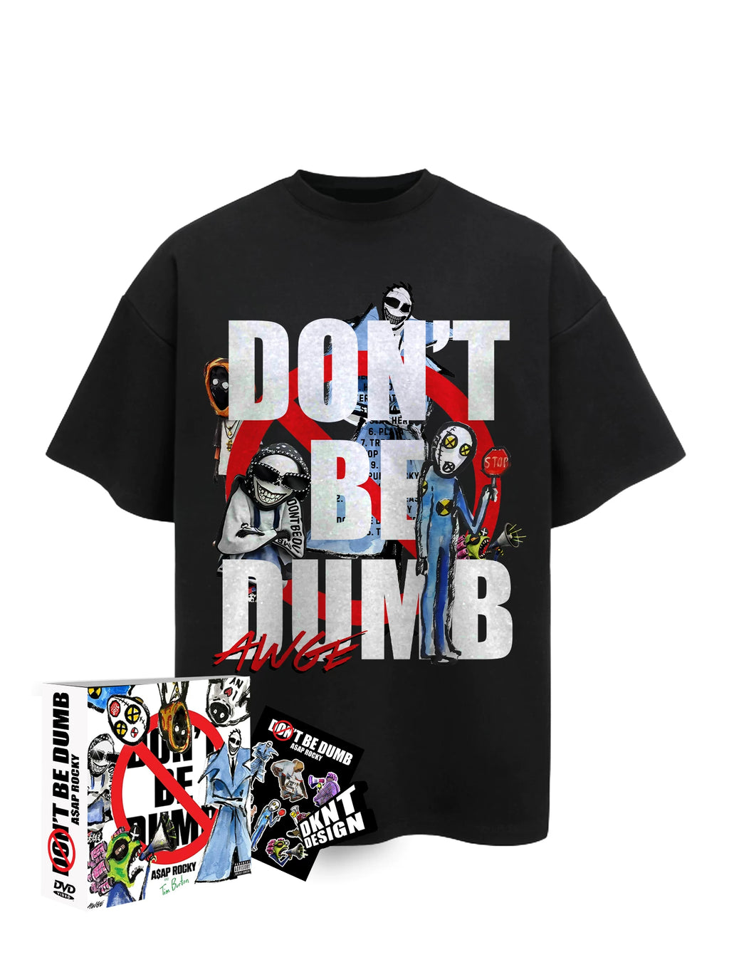DKNT Alphabet Portrait Print Casual Tee