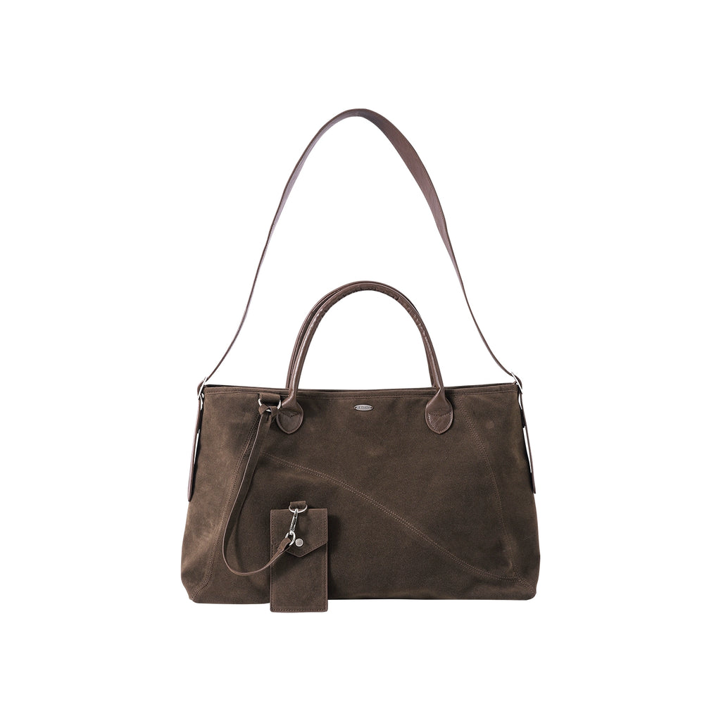 LR MADE Suede Handheld Oblique Strap Shoulder Bag