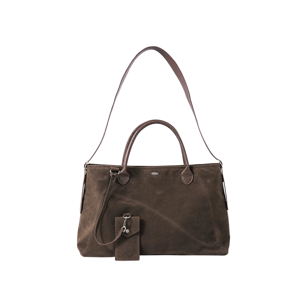 LR MADE Suede Handheld Oblique Span Tote Bag