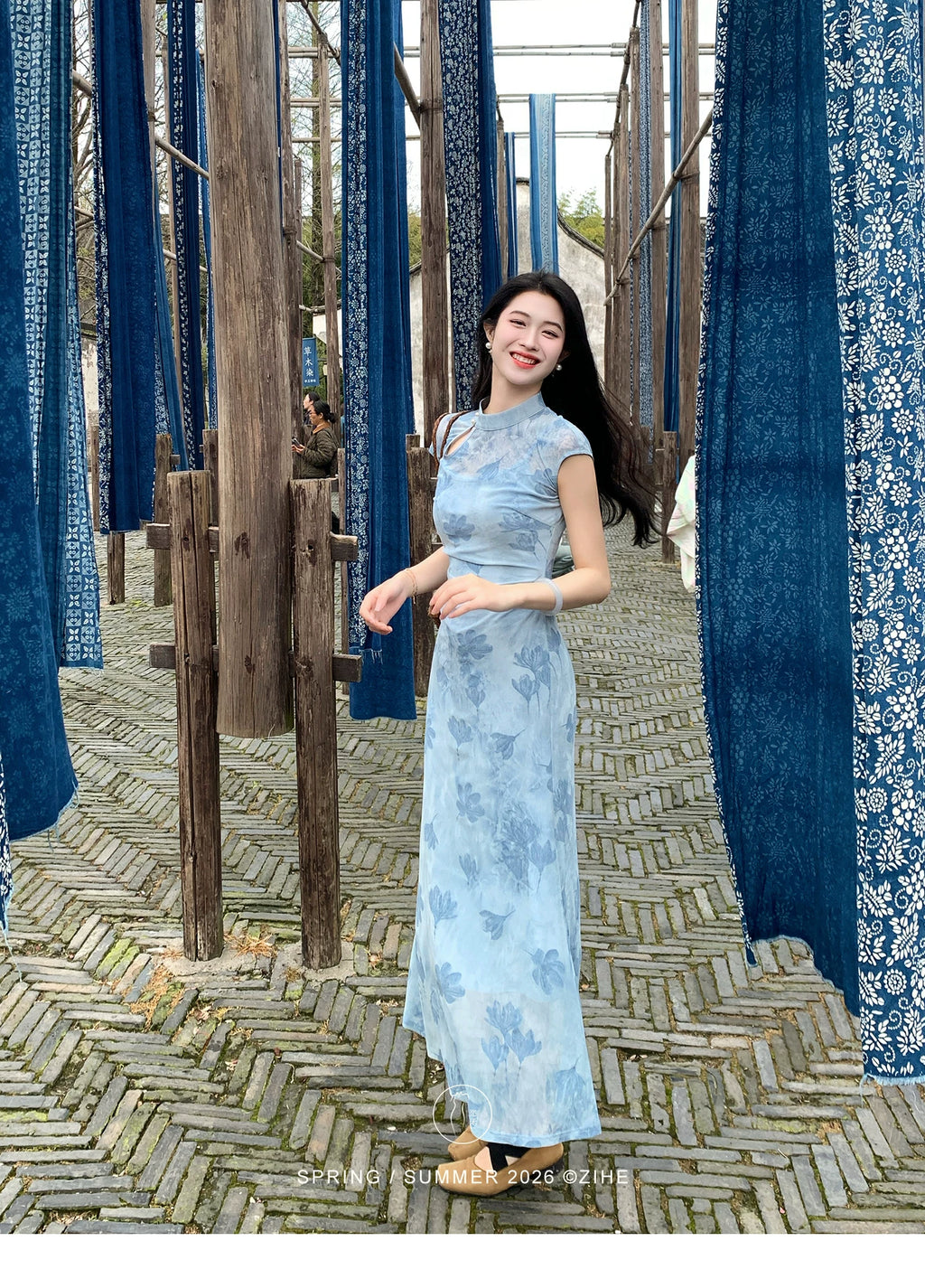 ZIHE Tie-dye Waist and Thin Dress