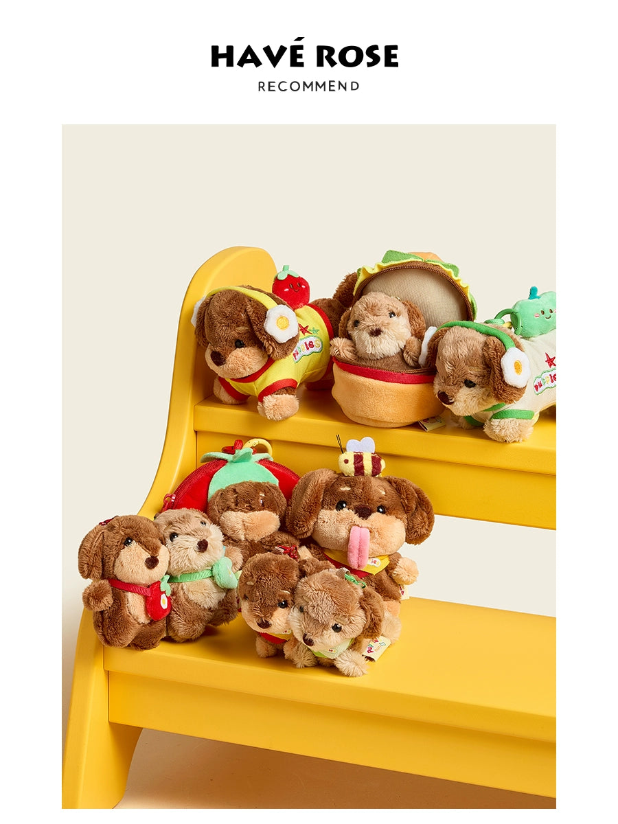 HAVEROSE Burger Dachshund Dog Bag Pendant