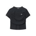 Nariele Crease Design Skinny Crew Neck Tee