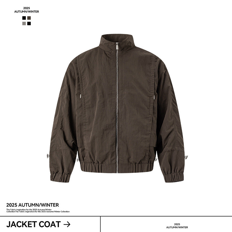 UNF Loose Long Sleeve Stand-Up Jacket