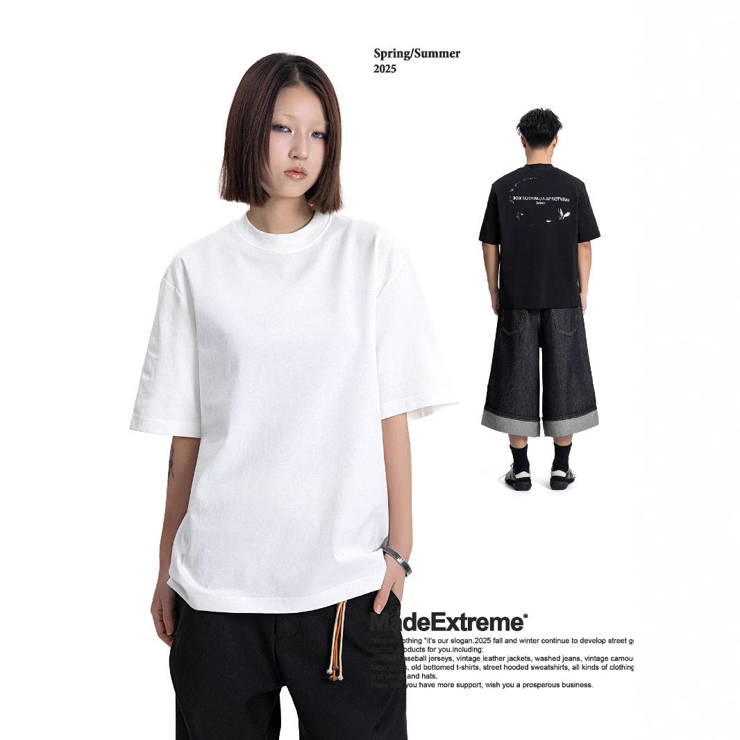 MADEEXTREME Cool Flat Texture Printed Letter Tee