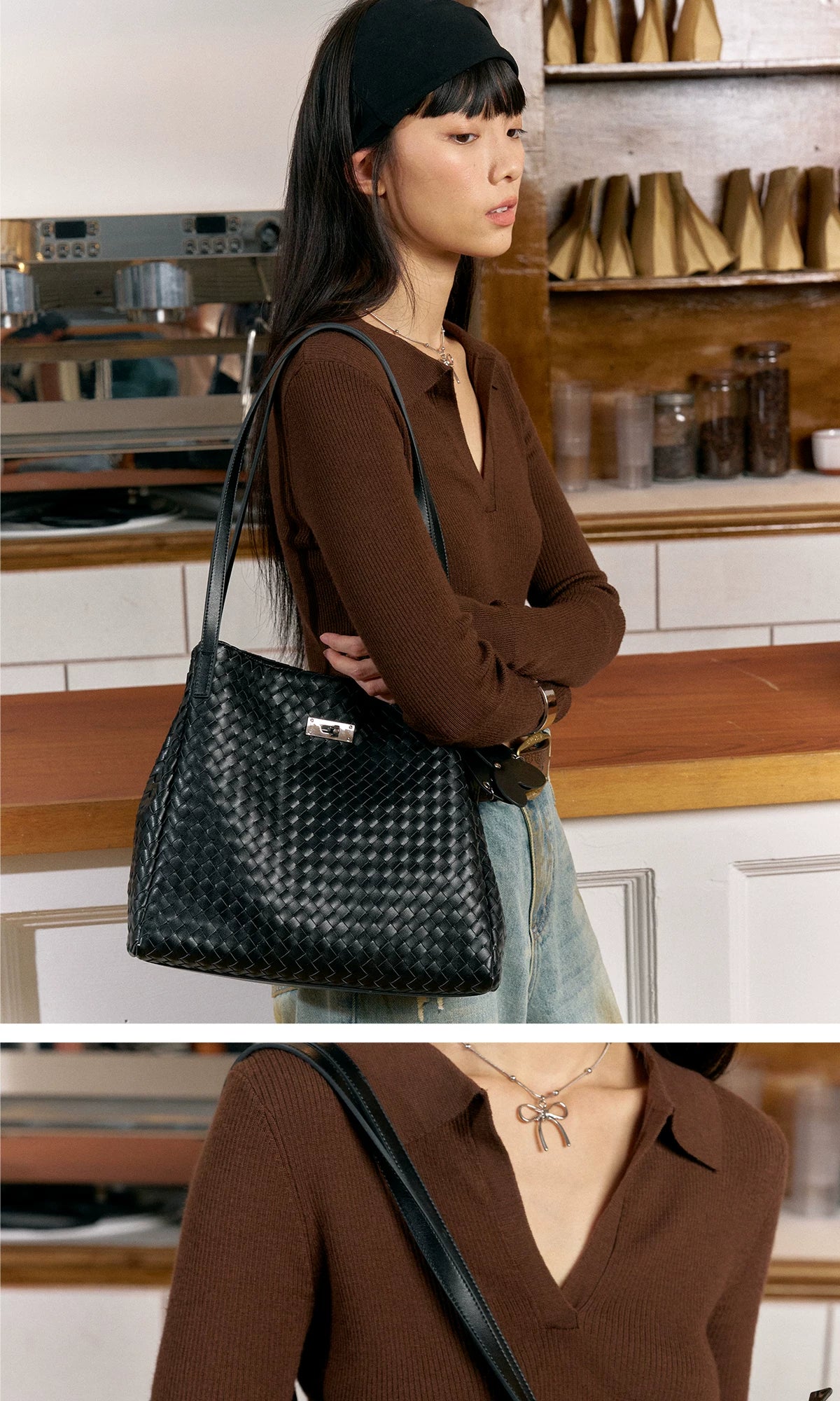 Acynmixx Weave Premium Handheld Underarm Bag