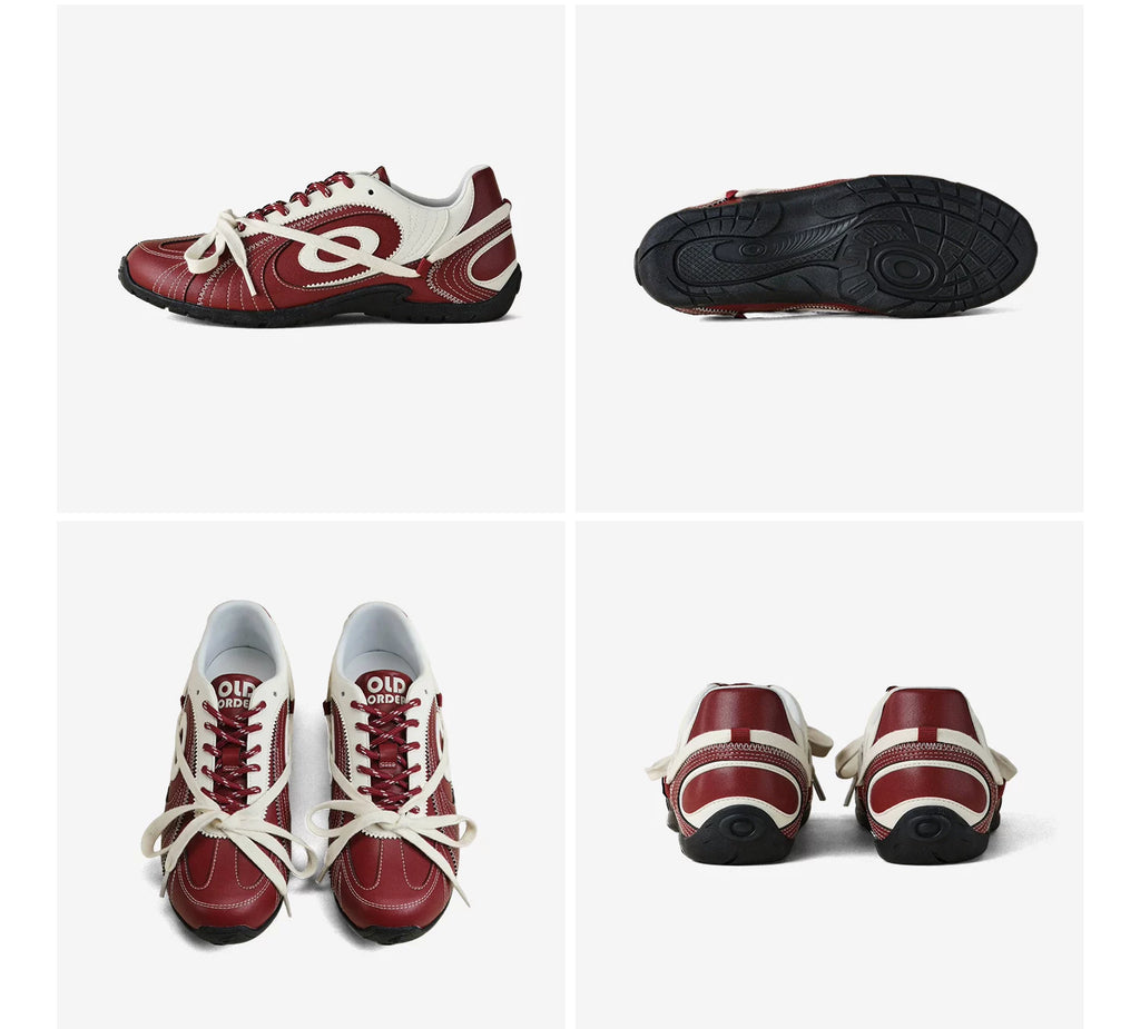 OLDORDER Contrasting Color Breathable Thin-soled Casual Shoes