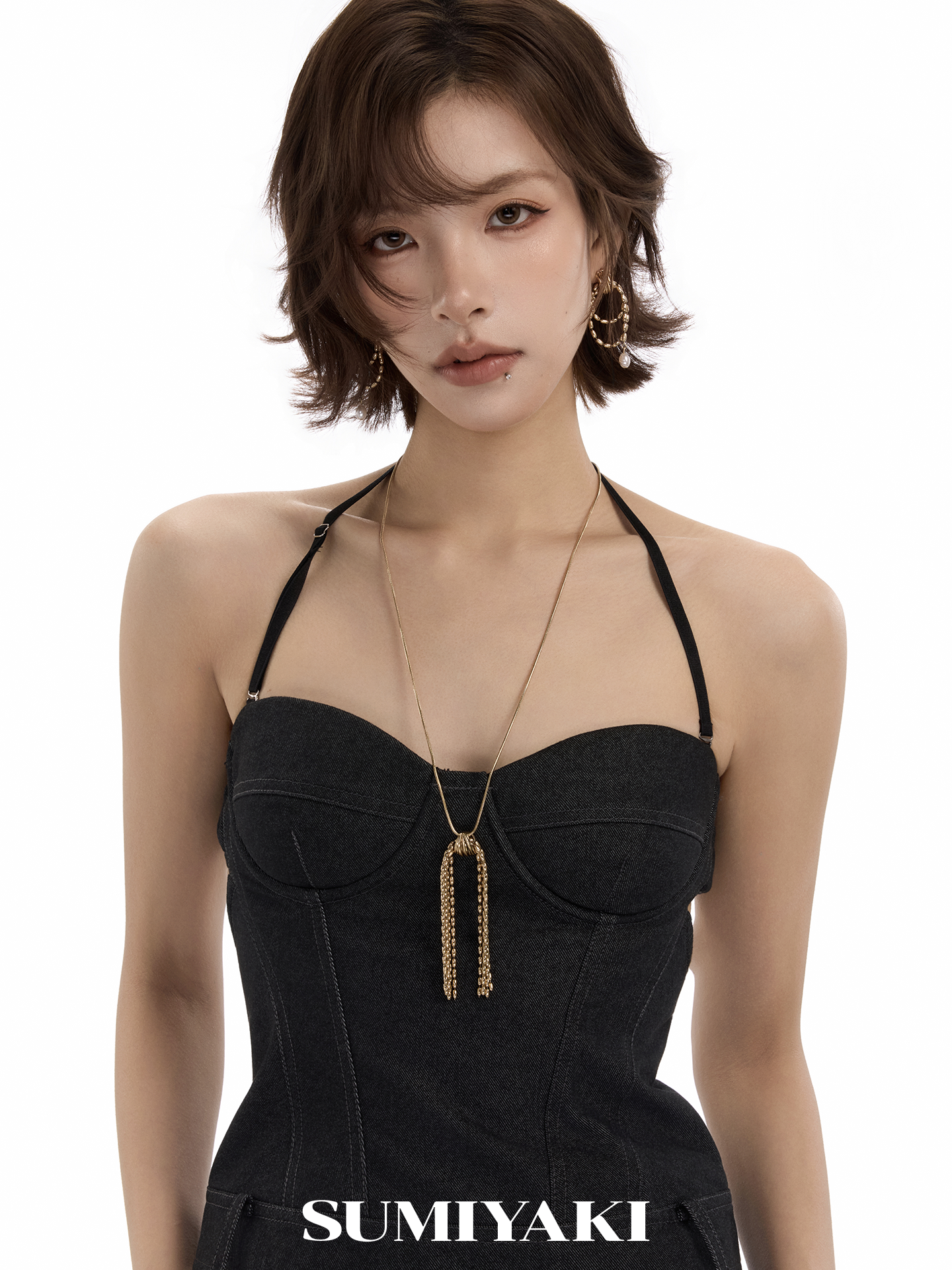 SUMIYAKI Multi-layer Chain Simple Neutral Necklace