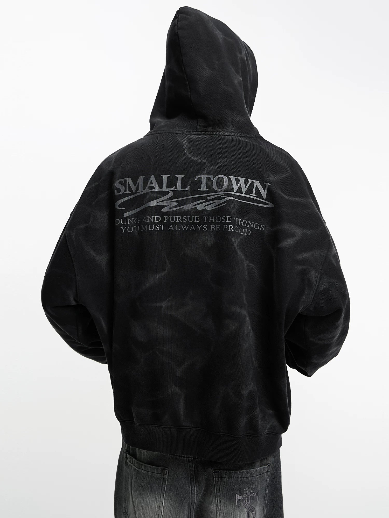 STK Water Ripple Cardigan Hoodie Sweater