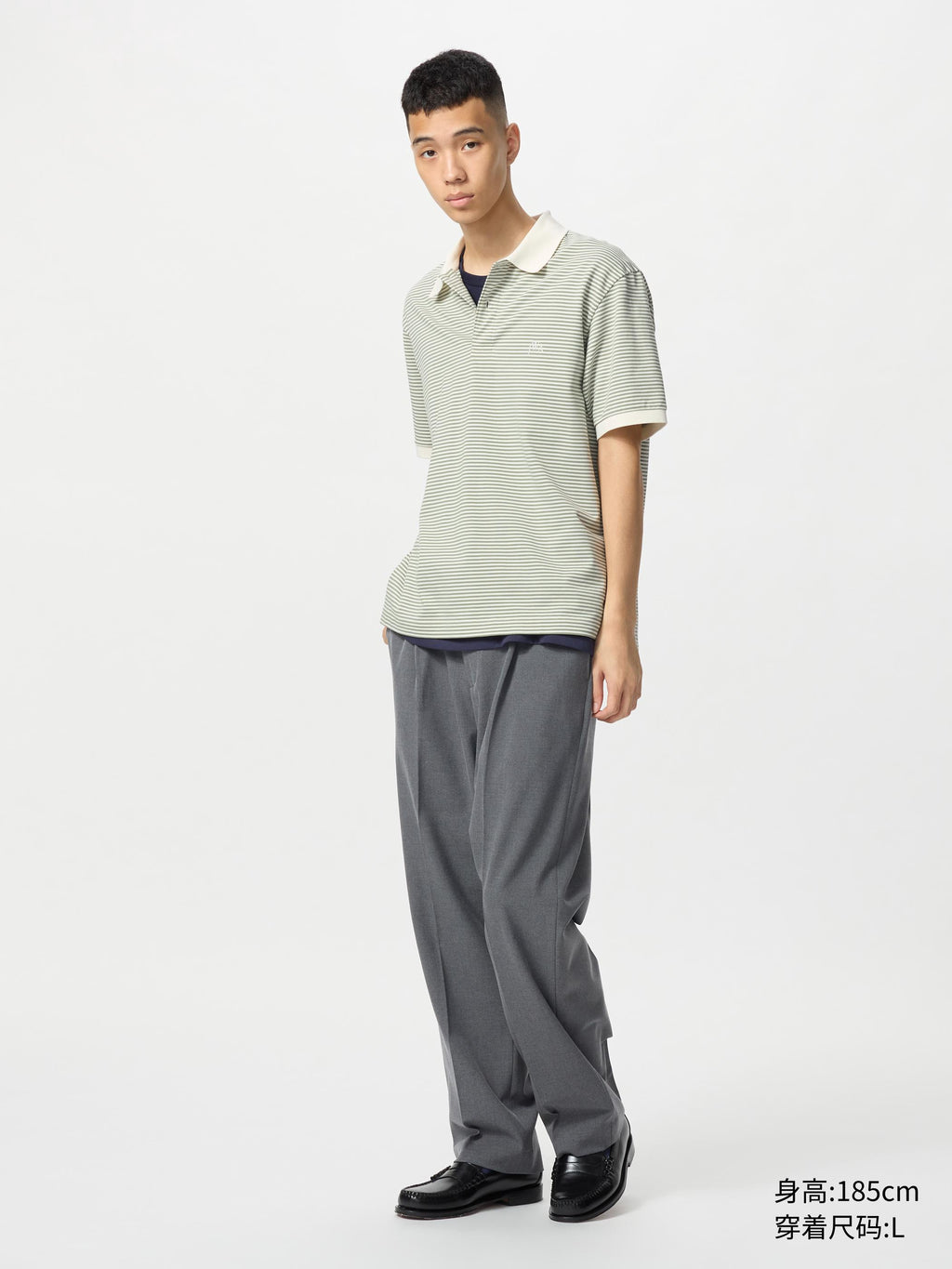 Uniqlo x JW men's and women's fast-drying POLO shirt short-sleeved striped T-shirt casual 25 new 477678