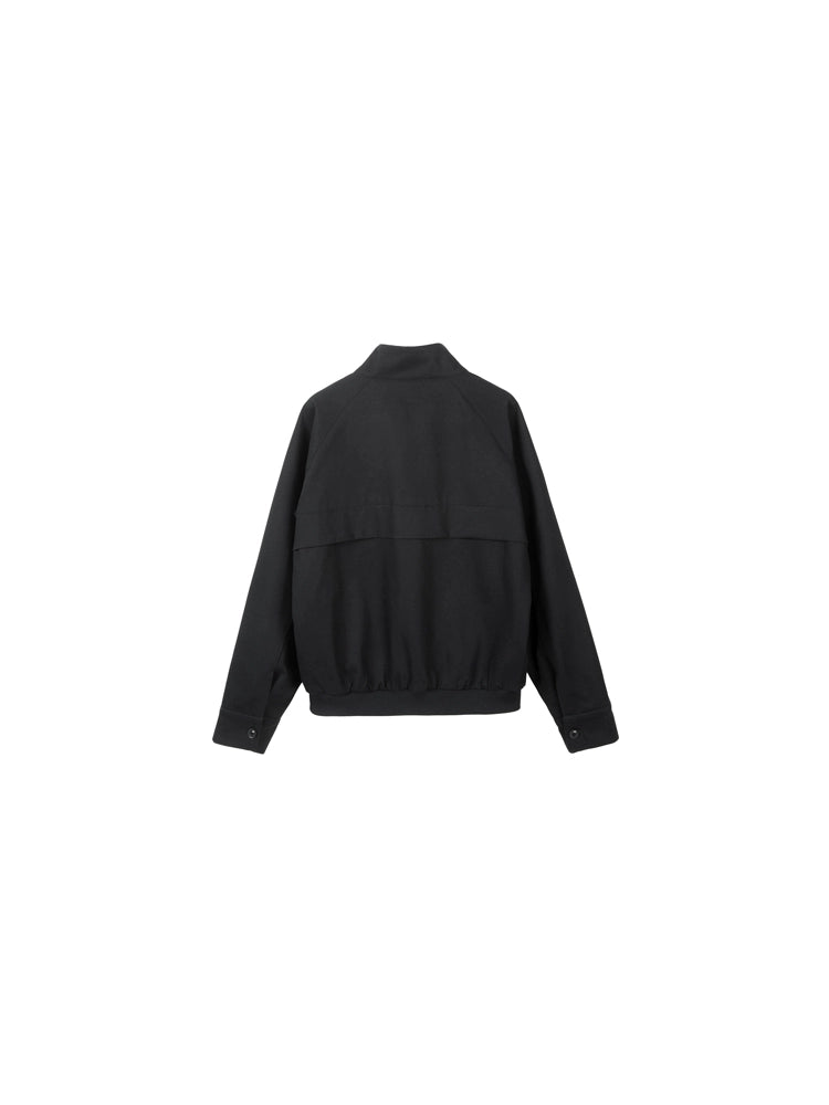 PLUS NO LOGO silhouette zipper old money wind jacket