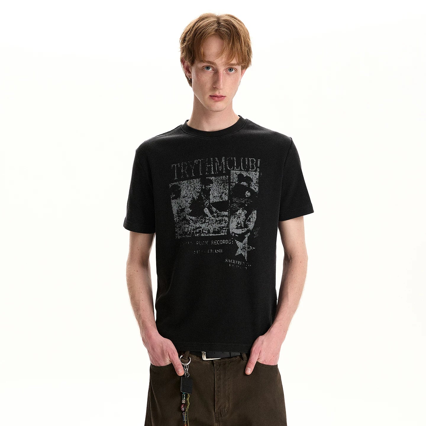 A PUEE Street Retro Vintage Print T-Shirt – Slim Fit Skin-Friendly Top