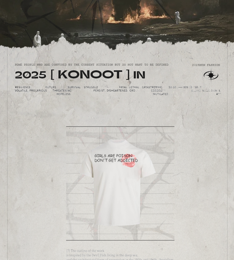 [KONOOT] 25ss (slogan) * Boxy 260G Tee