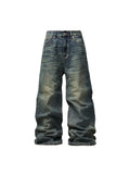 KARMANISTIC Vintage Hot Diamond Loose Wide Leg Mopping Jeans