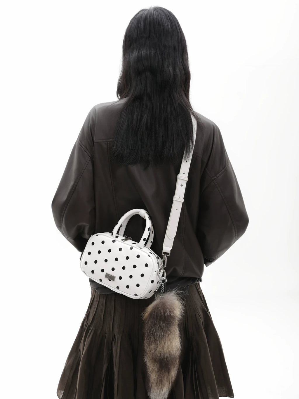 JANDRESS Polka Dot Portable Messenger Bag