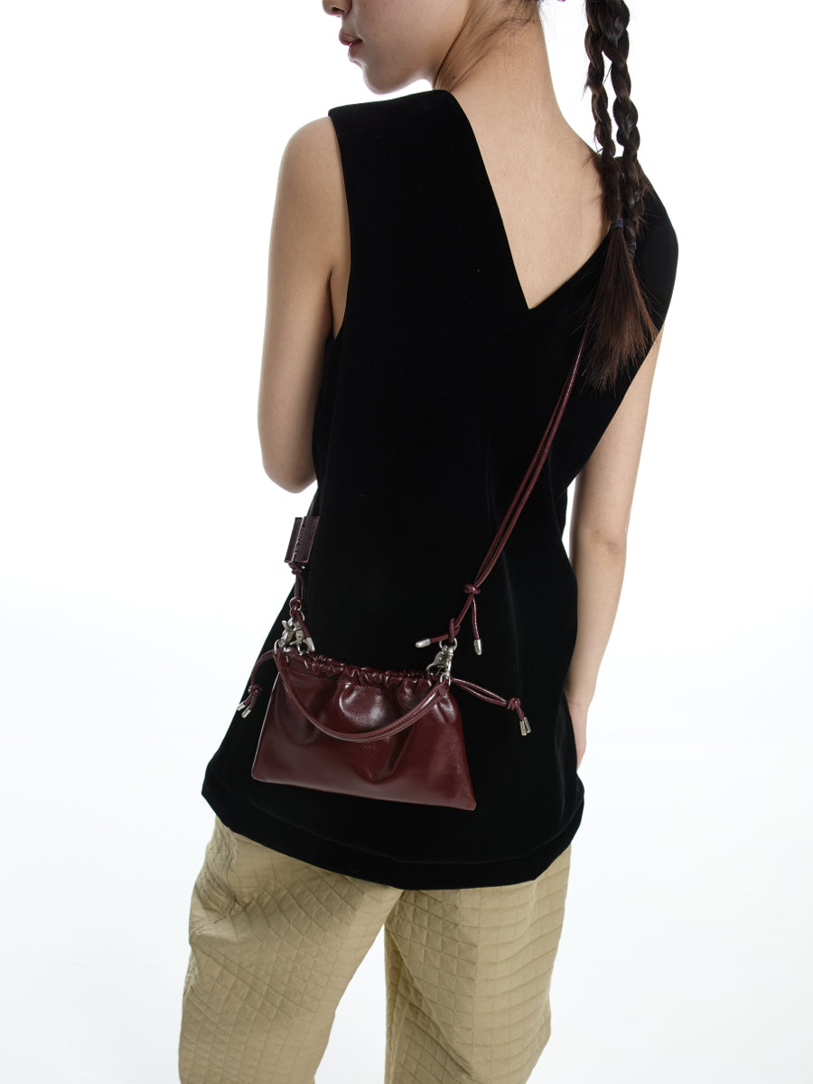 DirtySix Cow Split Leather Fran little cloud cowhide small bag