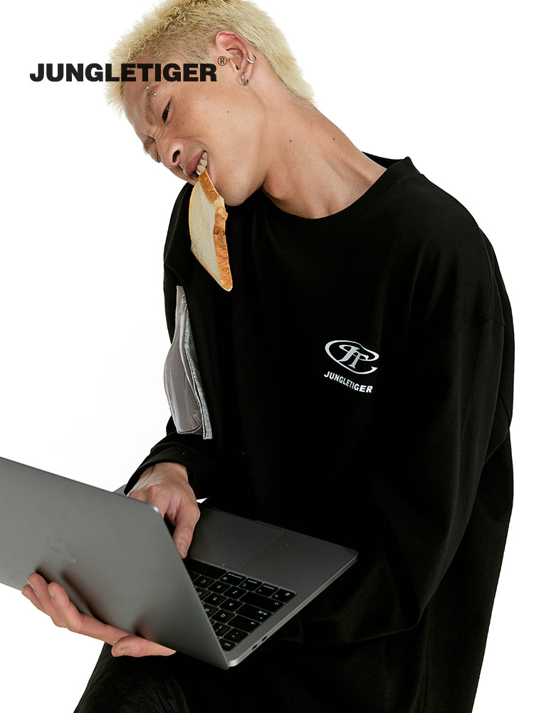 Jungle Tiger American Back Logo Long Sleeve Tee