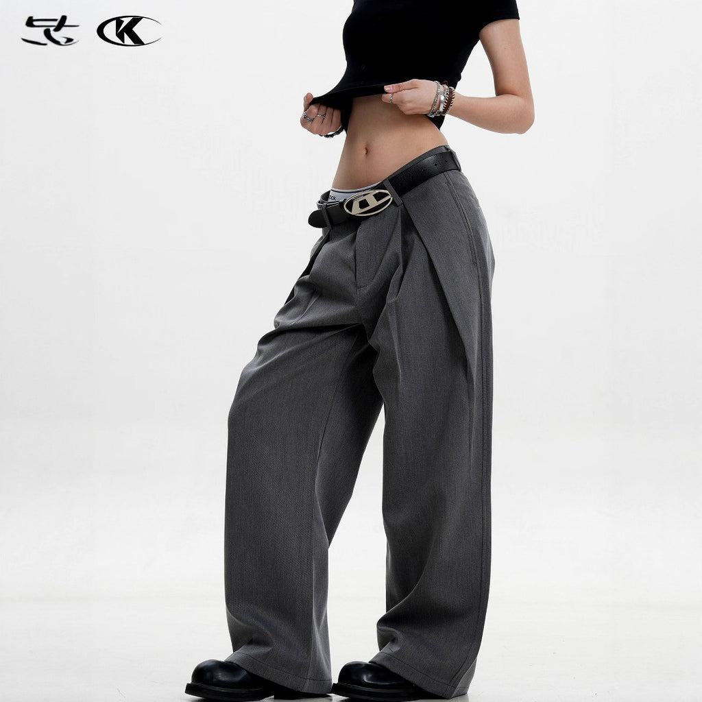11KN Pleated Loose Three-dimensional Trousers