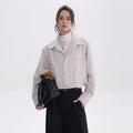 CHOR Fake Two-piece Striped Long-sleeved Shirt