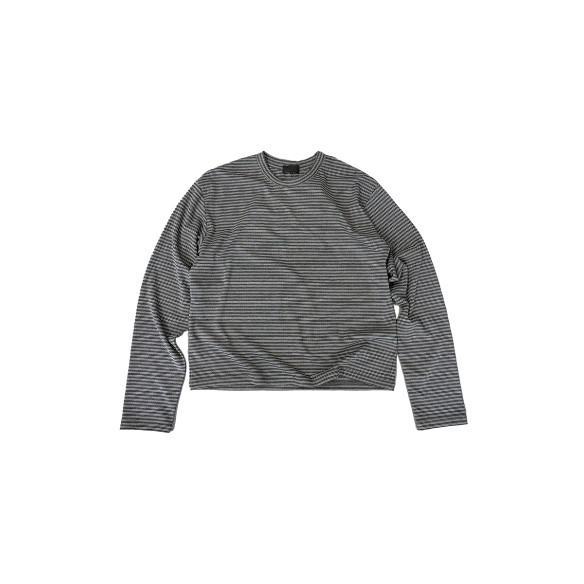 PLUS NO LOGO Casual Retro Crew Neck Striped Long Sleeve