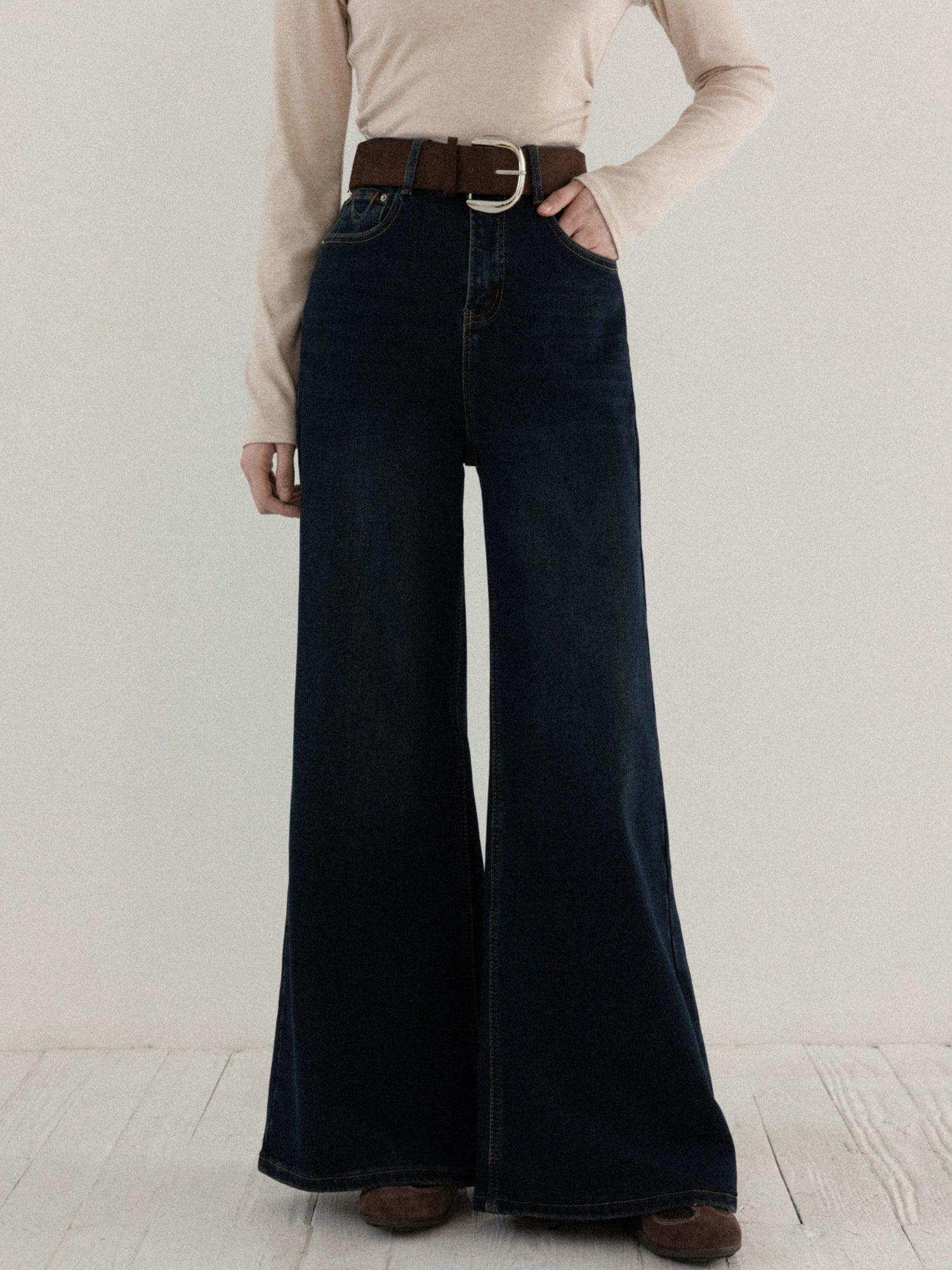 Cantonstory Vintage Booth High-waisted Jeans