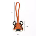 HALF WORK cowhide bag pendant genuine leather retro handmade tiger head pendant tiger zodiac bag pendant