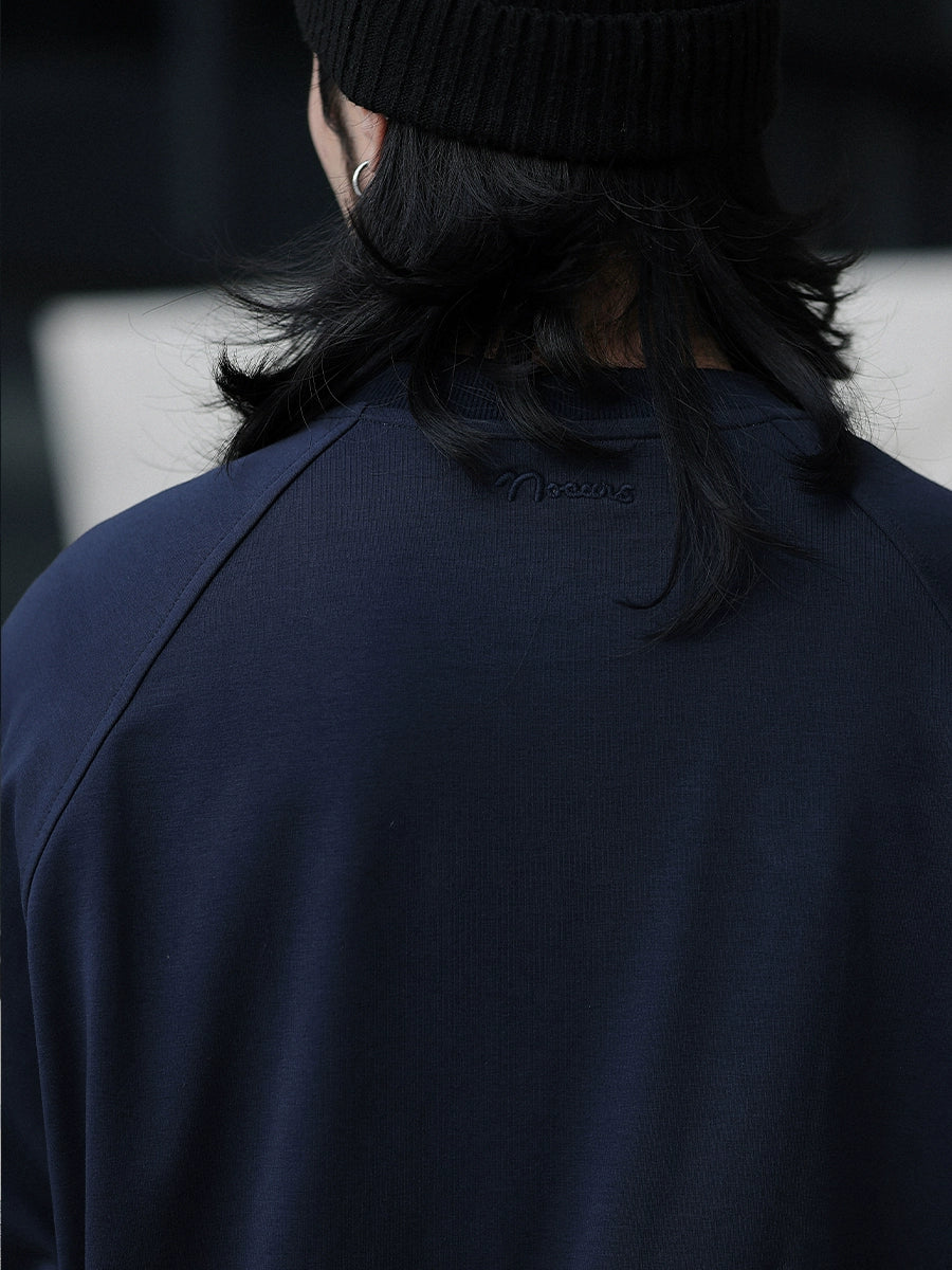 NOEARS Japanese Retro Threaded Splicing Long Sleeve